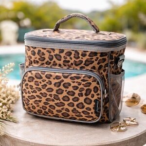 FlowFly Leopard Print Insulated Lunch Bag / Cooler Tote